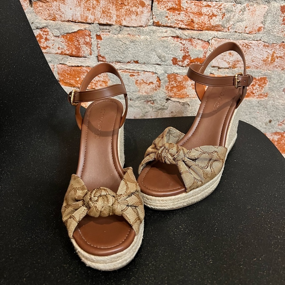 COACH monogram wedges